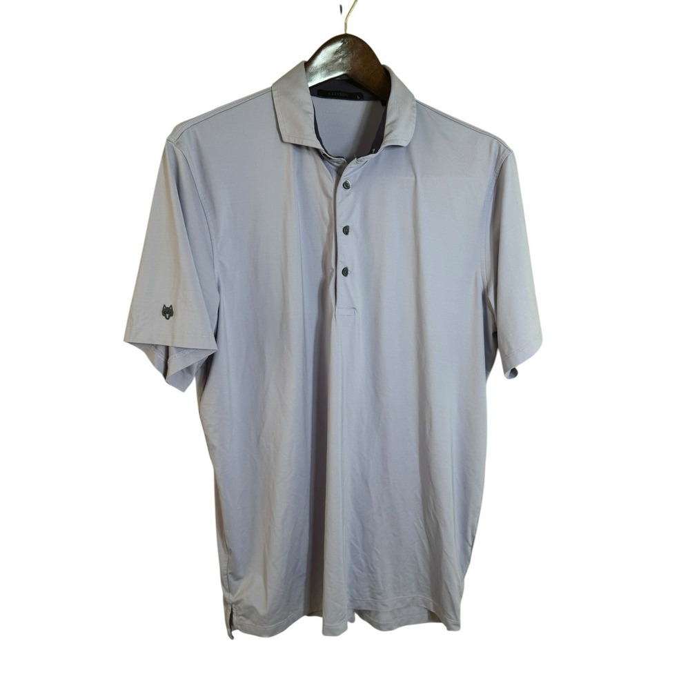 Greyson Mens Golf Shirt Polo Gra Purple Size Large‎ Performance